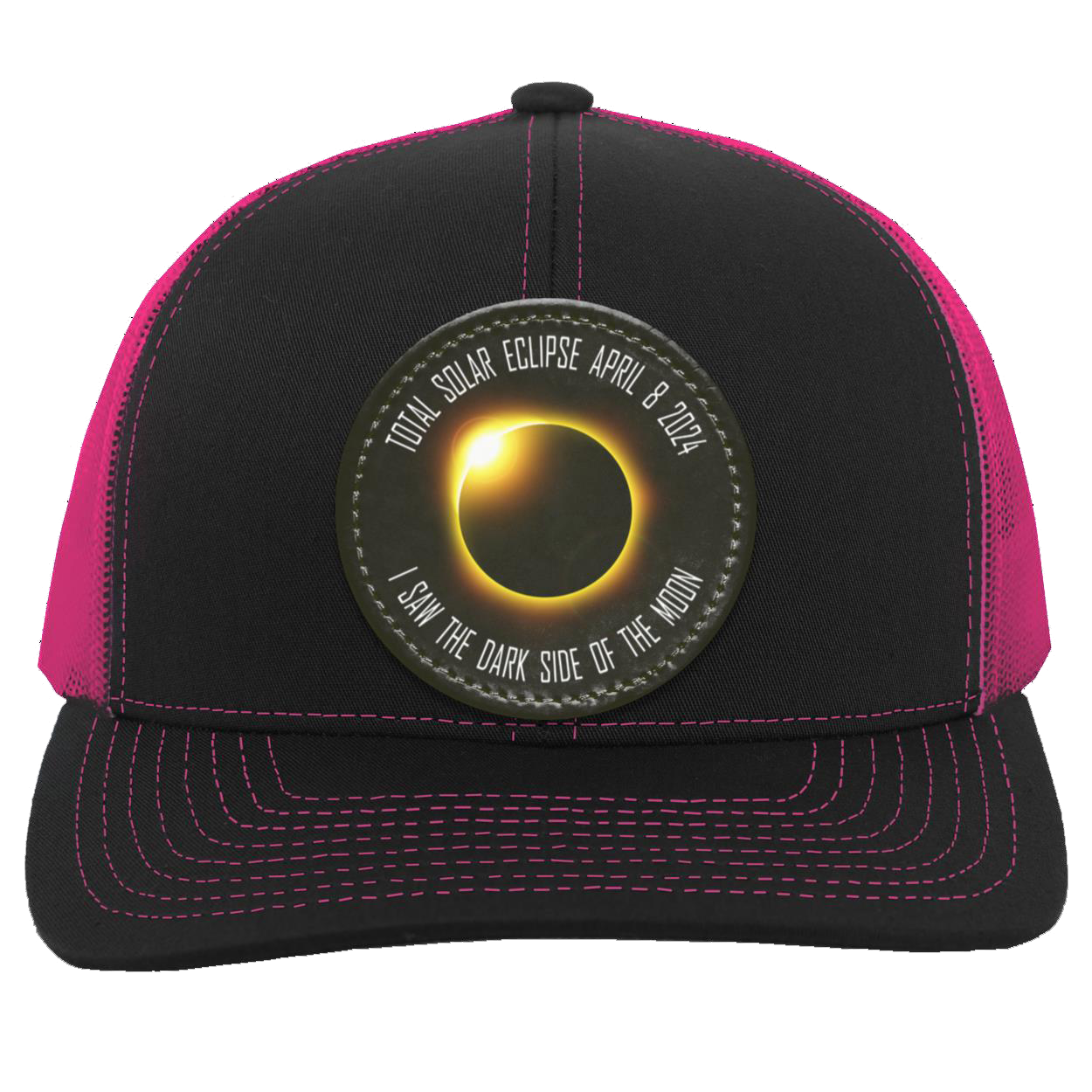 Total Solar Eclipse April 8 2024 eclipse hat cap, I Saw the Dark Side of the Moon, Eclipse gift, Trucker Snap Back - Patch