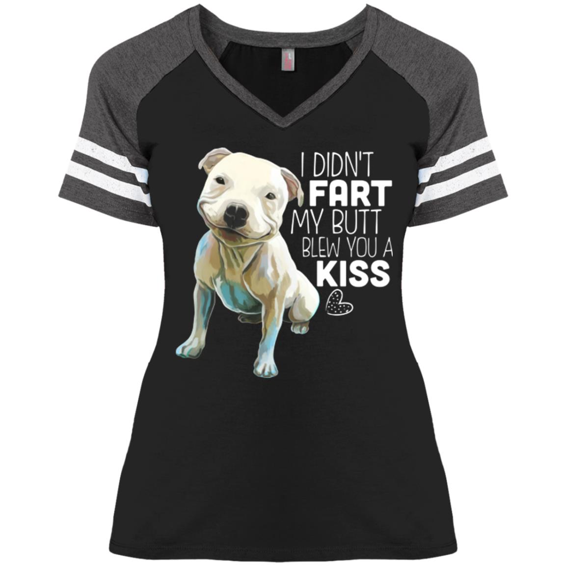 Funny Pit Bull shirt Ladies' Game V-Neck T-Shirt - GoneBold.gift