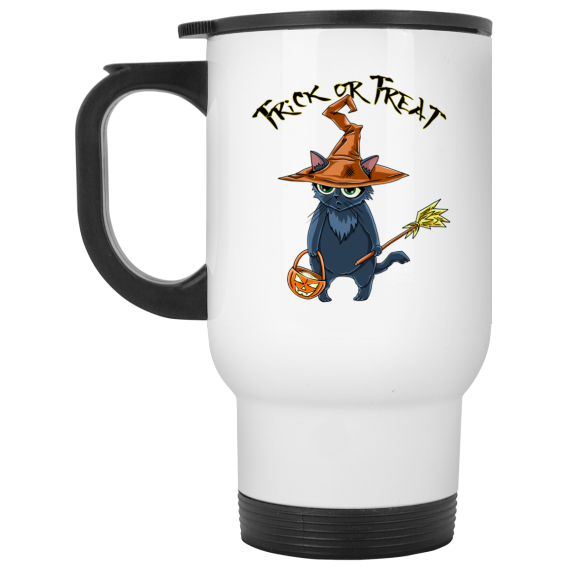 Trick or Treat Halloween Cat Mug - GoneBold.gift
