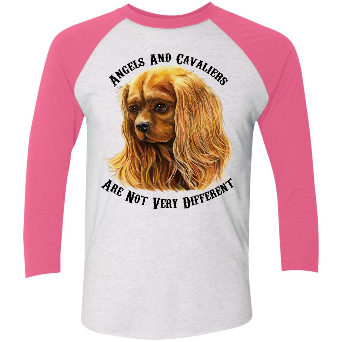 Cavalier King Charles Spaniel Ruby Angels Baseball Raglan T-Shirt - GoneBold.gift
