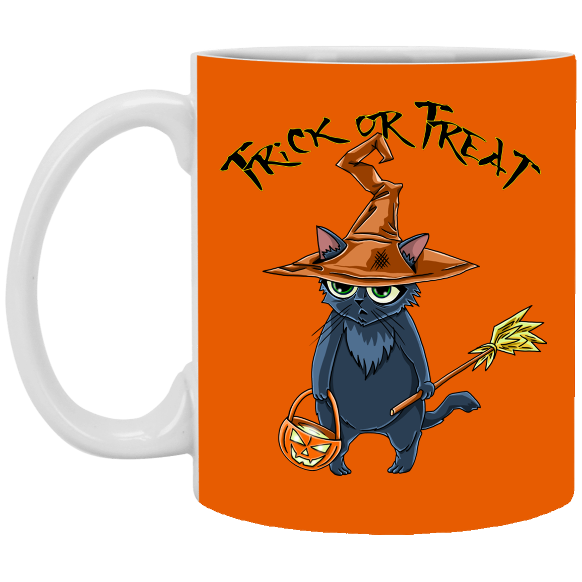 Trick or Treat Halloween Cat Mug - GoneBold.gift