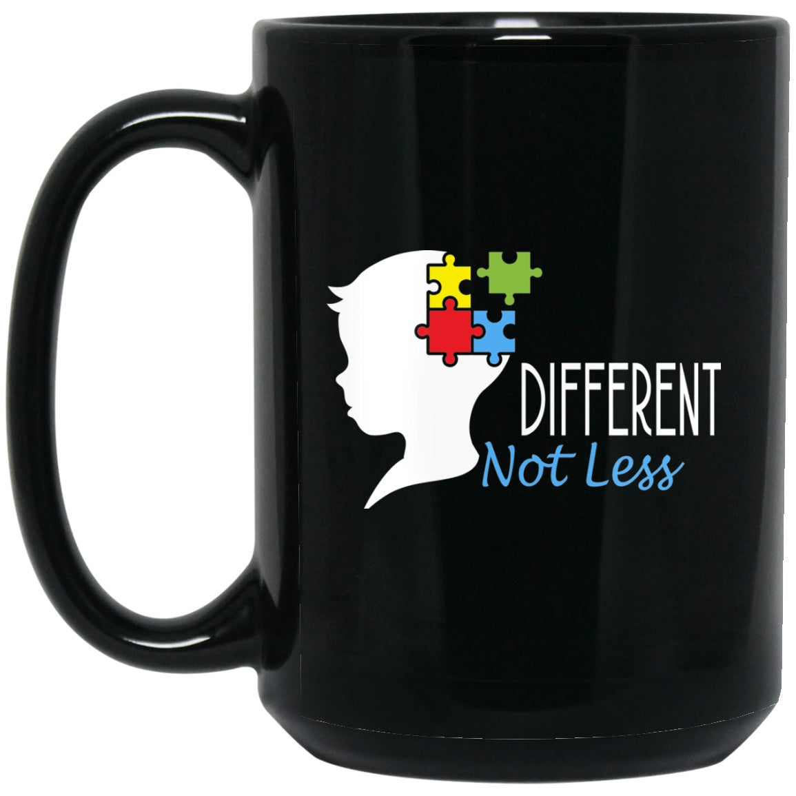 Autism Awareness Mug Different Not Less Black Coffee Mugs - GoneBold.gift