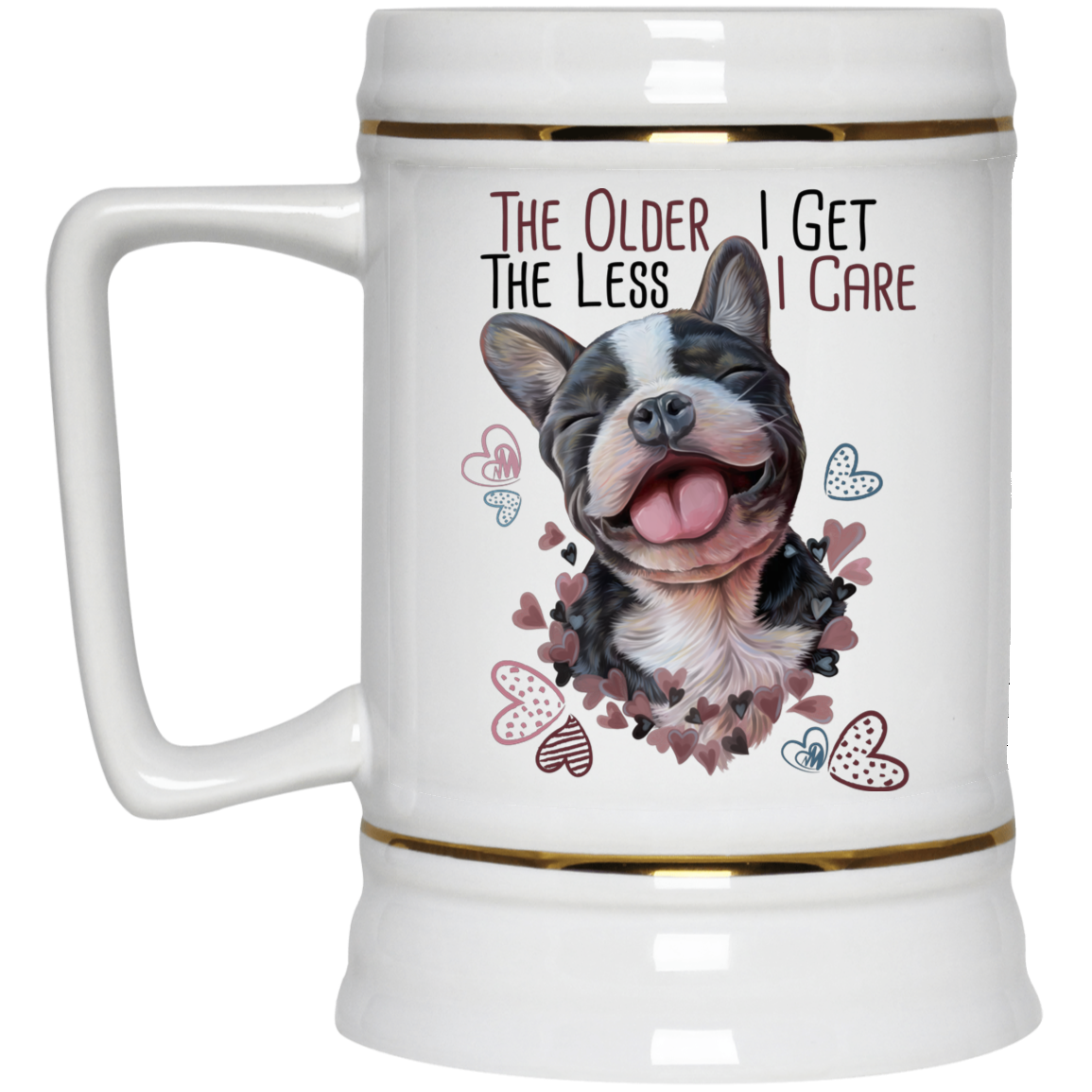 French Bulldog Gifts, Funny Mug - The Older I Get The Less I Care - GoneBold.gift