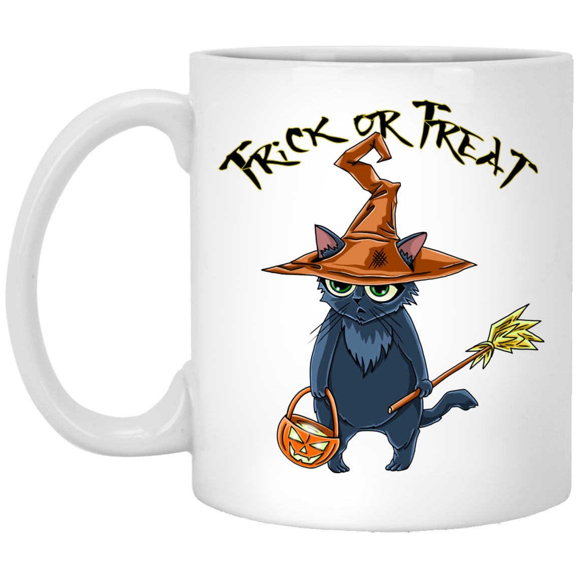 Trick or Treat Halloween Cat Mug - GoneBold.gift