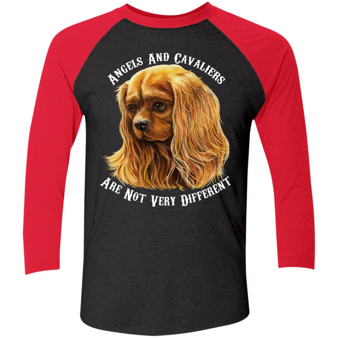 Cavalier King Charles Spaniel Ruby Angels and Cavaliers Baseball Raglan T-Shirt - GoneBold.gift