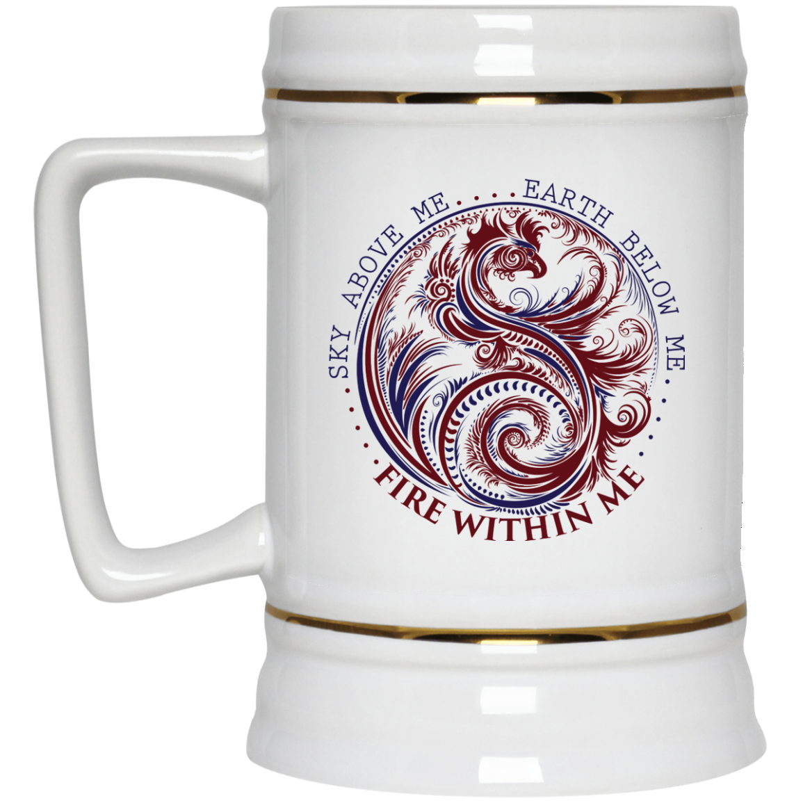 Yin Yang Dragon Coffee Mug - Wisdom Quotes, Fire Within Me, Yoga Gifts - GoneBold.gift