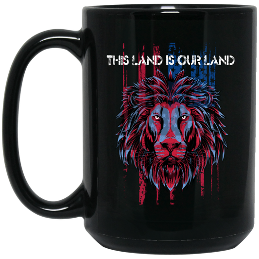 USA Flag Patriotic Mug - This Land Is Our Land - GoneBold.gift