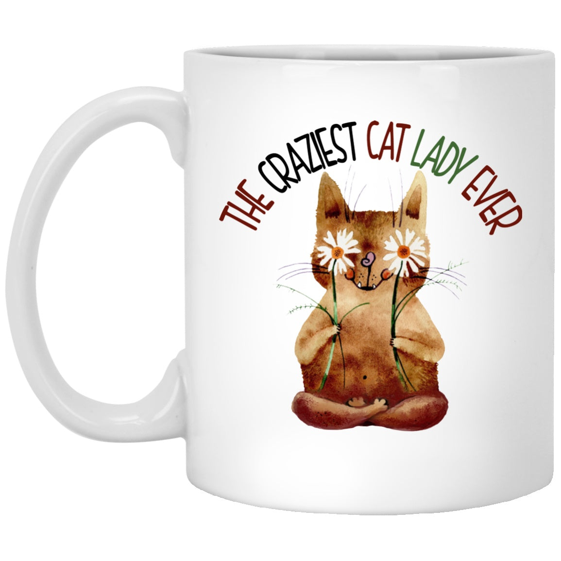 The Crazy Cat Lady White Mugs - GoneBold.gift