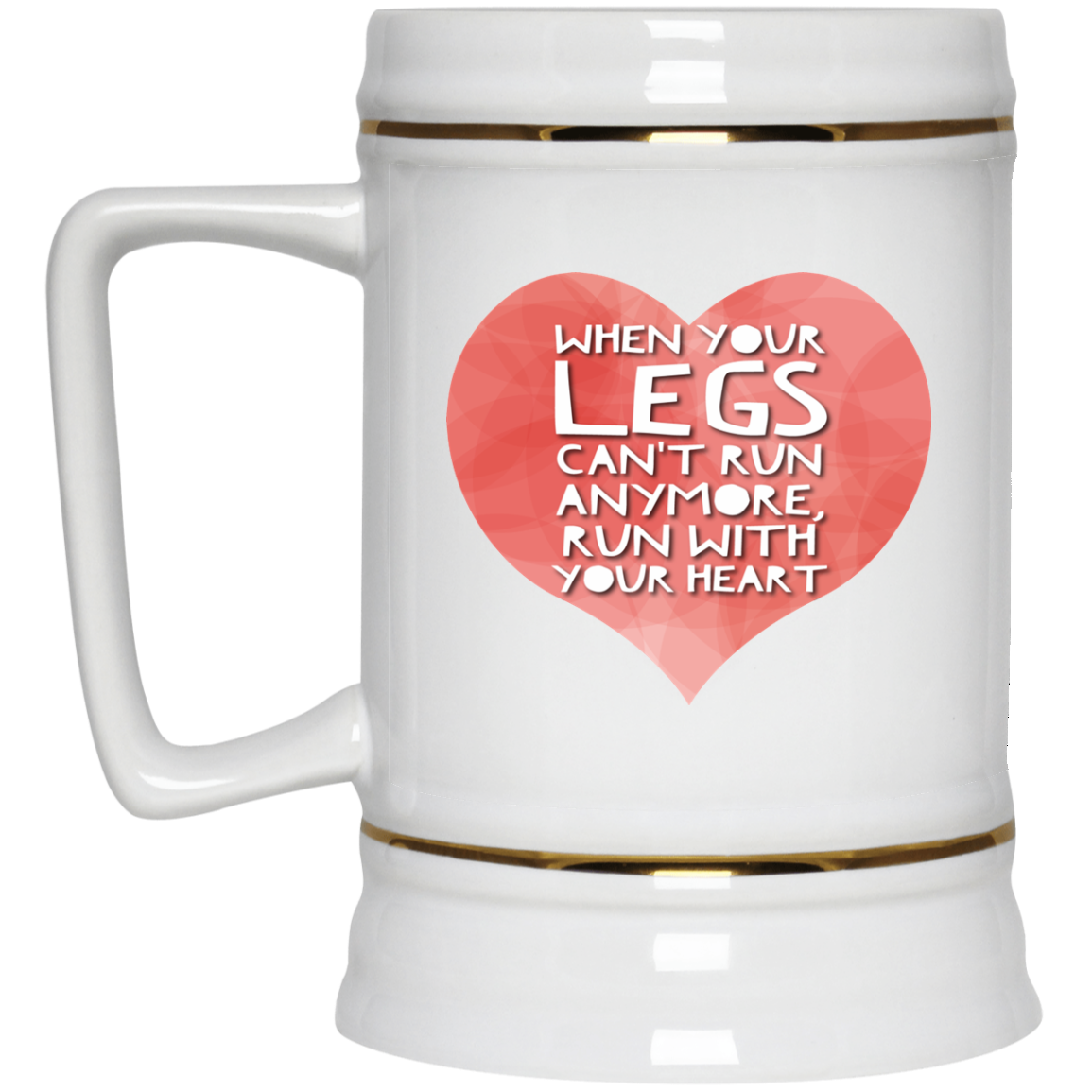 Running Gifts - Runner's Heart Coffee Mug - GoneBold.gift
