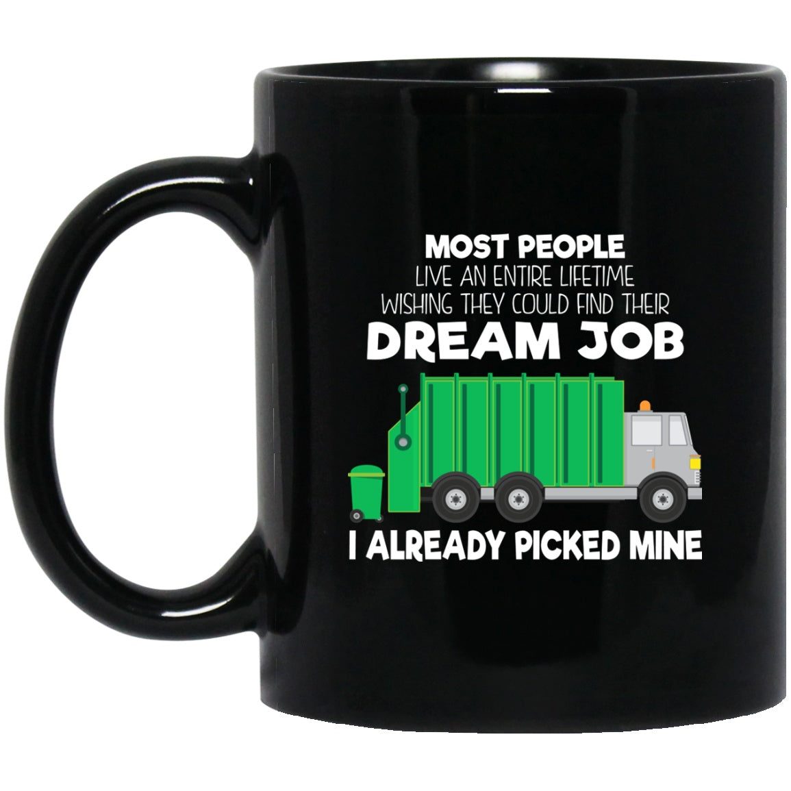 Garbage Truck Black Coffee Mugs - GoneBold.gift