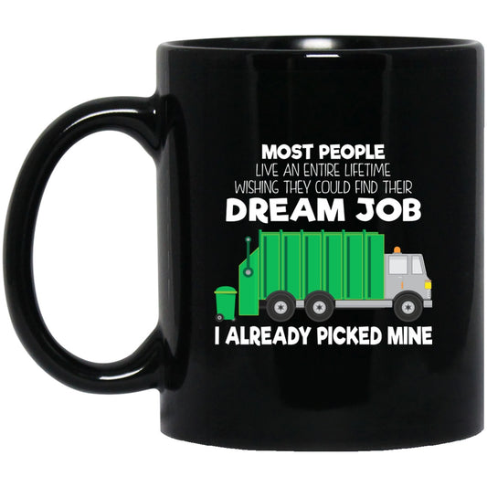 Garbage Truck Black Coffee Mugs - GoneBold.gift
