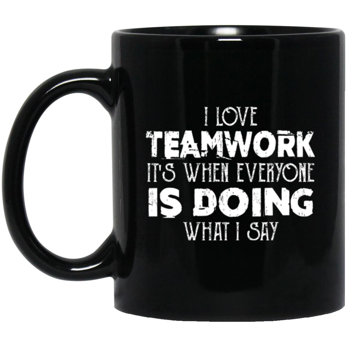 Funny Mug Teamwork Black Coffee Mugs - GoneBold.gift