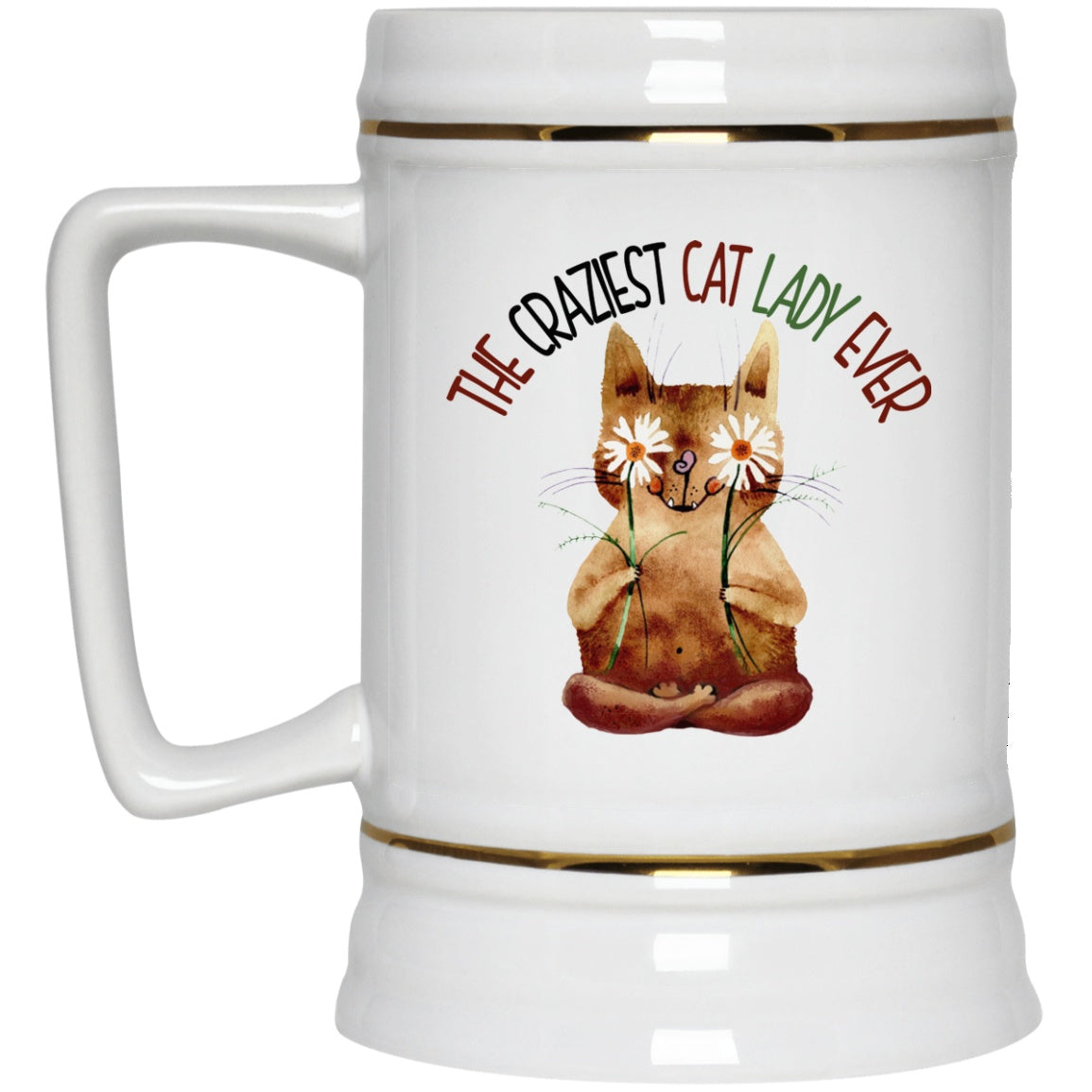 Cat Mug Crazy Cat lady White Mugs - GoneBold.gift