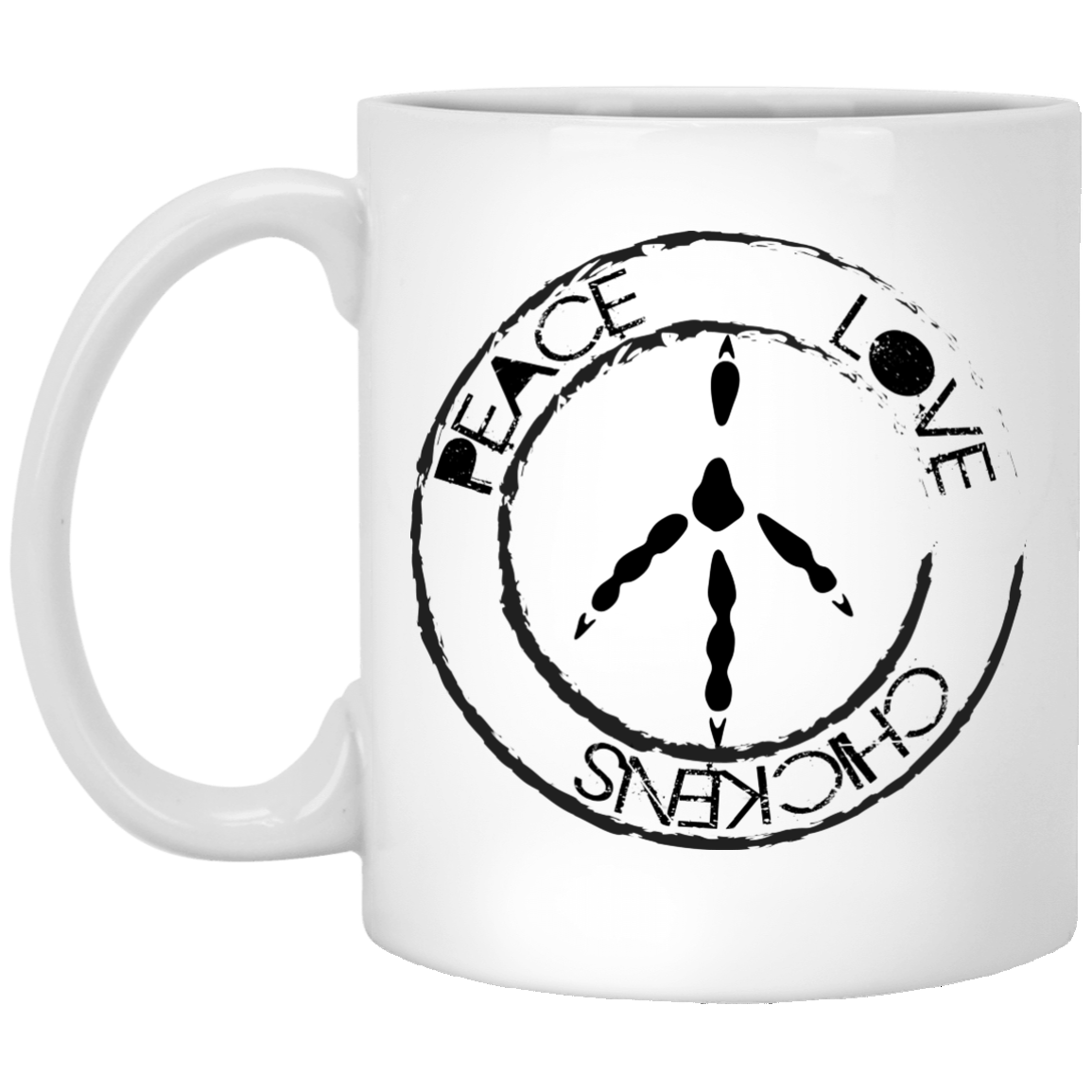 Vegan Mug - Peace Sign, Chicken Lover Gifts, Vegan Gifts - GoneBold.gift