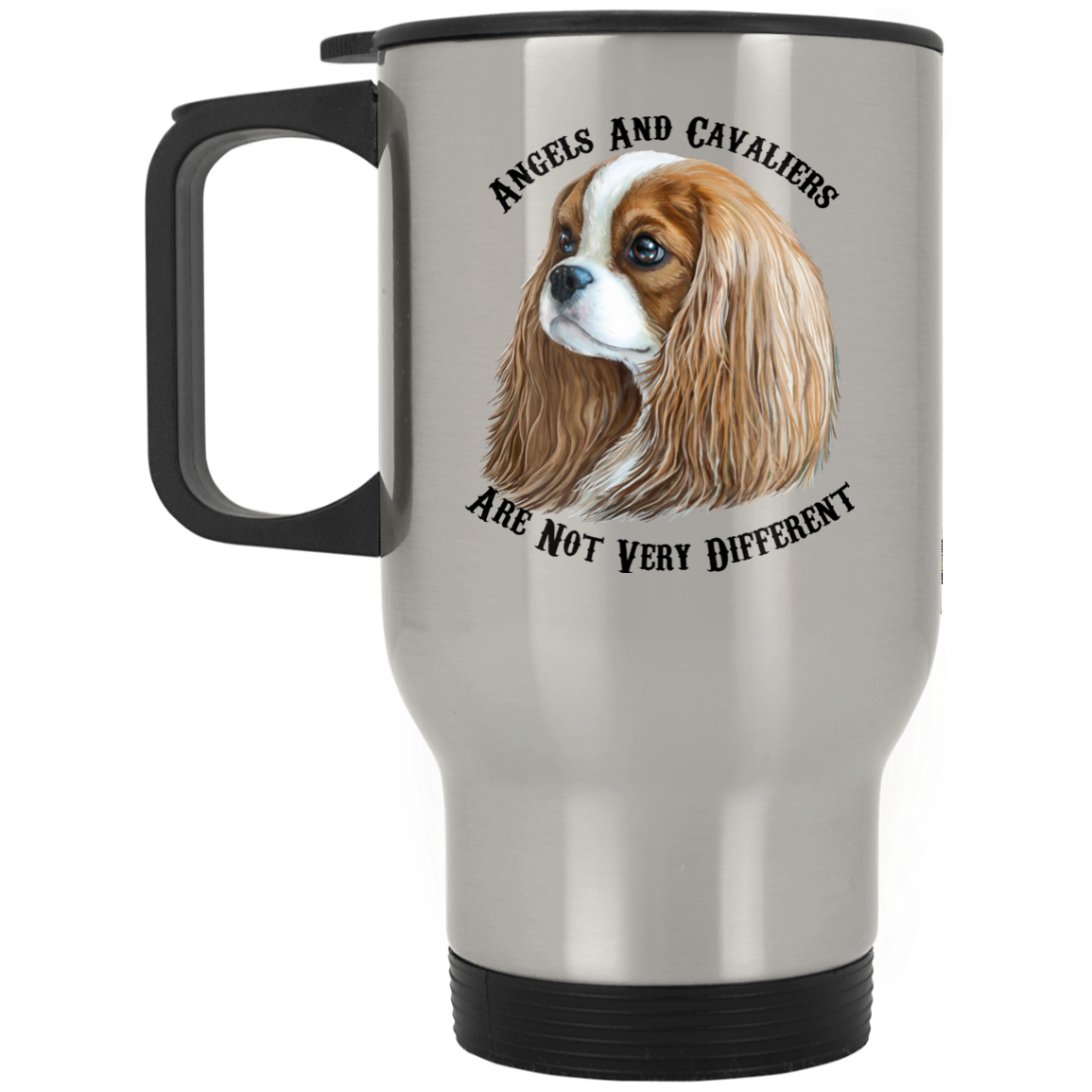 Cavalier King Charles Spaniel Blenheim Stainless Travel Mug - GoneBold.gift