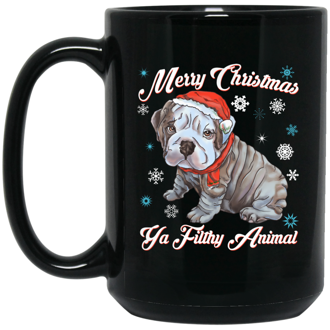 Christmas Mug - English Bulldog Puppy Gift Idea - GoneBold.gift