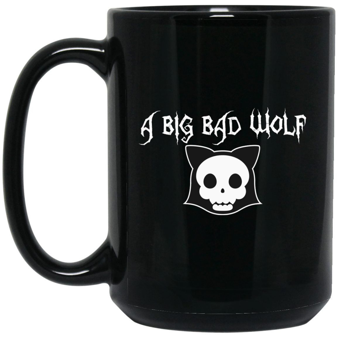 Cute Halloween Mug Big Bad Wolf Black Coffee Mugs - GoneBold.gift