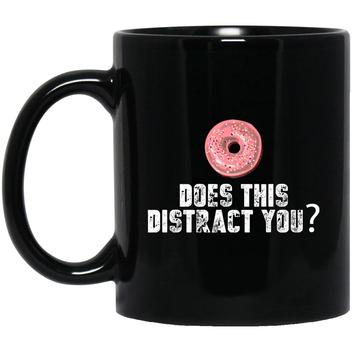 Funny Mug Doughnut Gift when on Diet Black Coffee Mugs - GoneBold.gift