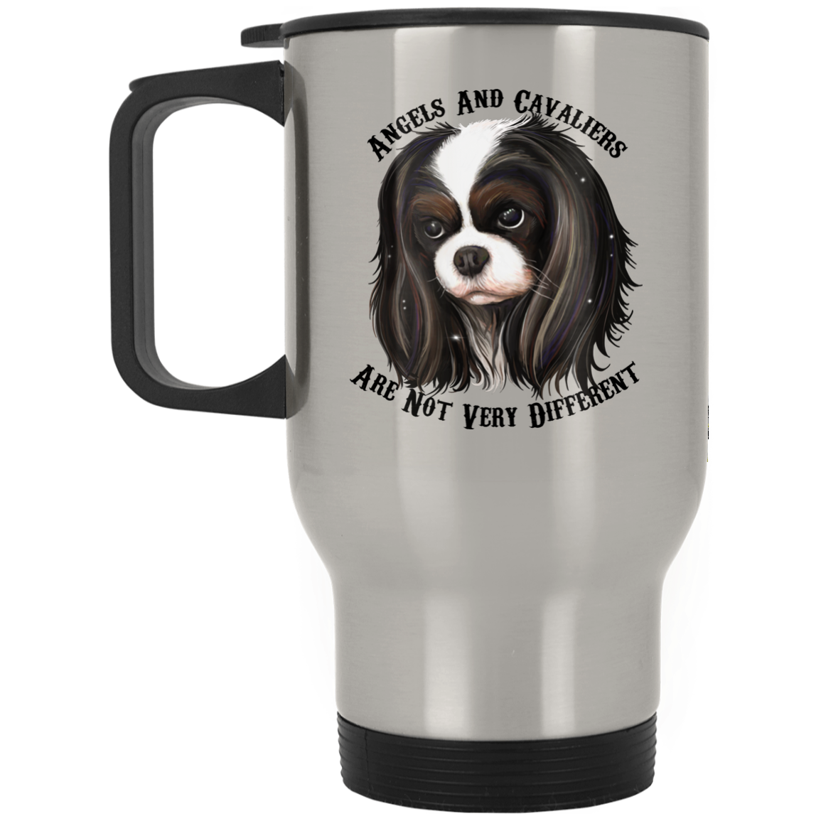 Cavalier King Charles Spaniel Tricolor Stainless Travel Mug - GoneBold.gift