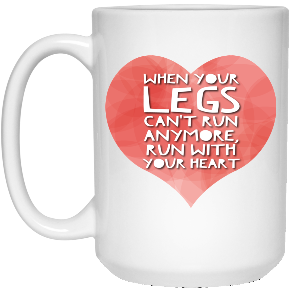 Running Gifts - Runner's Heart Coffee Mug - GoneBold.gift