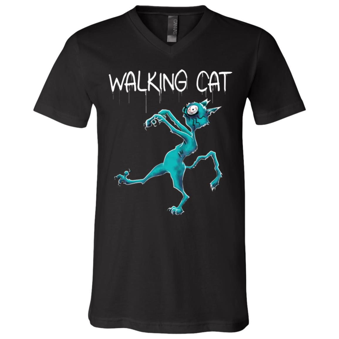 Cat Shirt - Zombie Walking Cat Funny Unisex Tees - GoneBold.gift