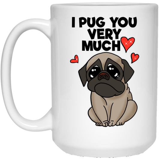 Valentine's Gift Pug Mug, Gift for Girlfriend, Boyfriend, Pug mom, dad - GoneBold.gift