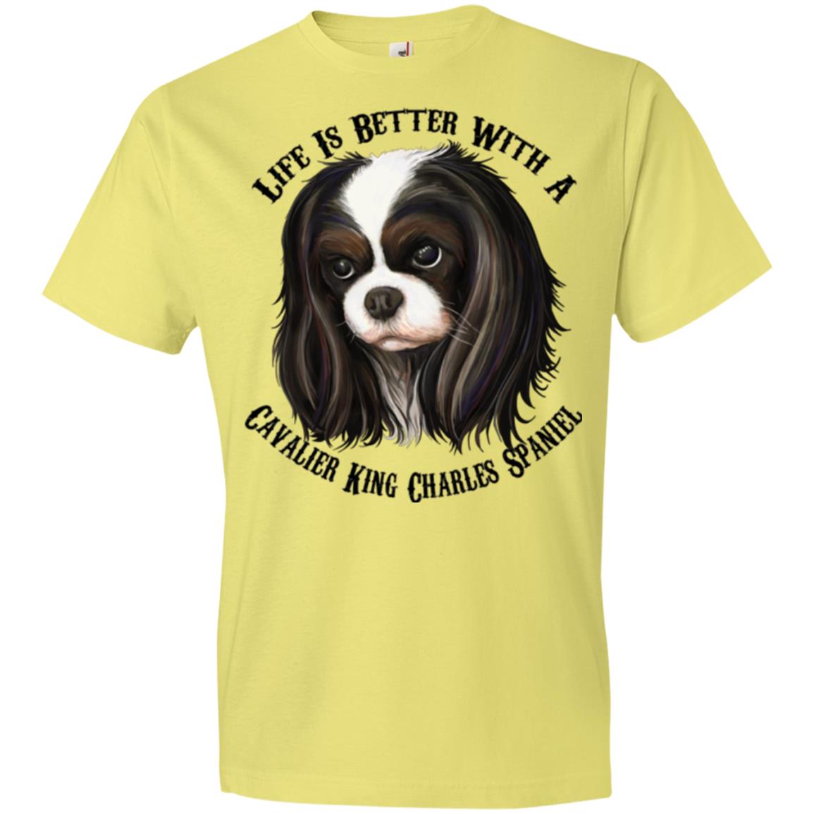 Cavalier King Charles Spaniel Premium Lightweight T-shirt, Life Is Better With A Cavalier - GoneBold.gift
