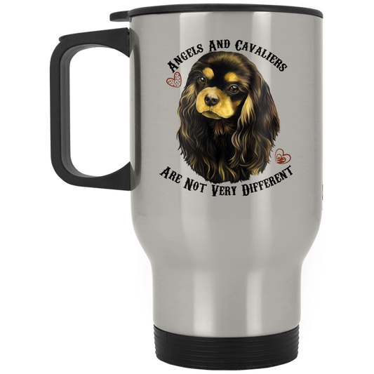 Cavalier King Charles Spaniel Black Tan Stainless Travel Mug - GoneBold.gift