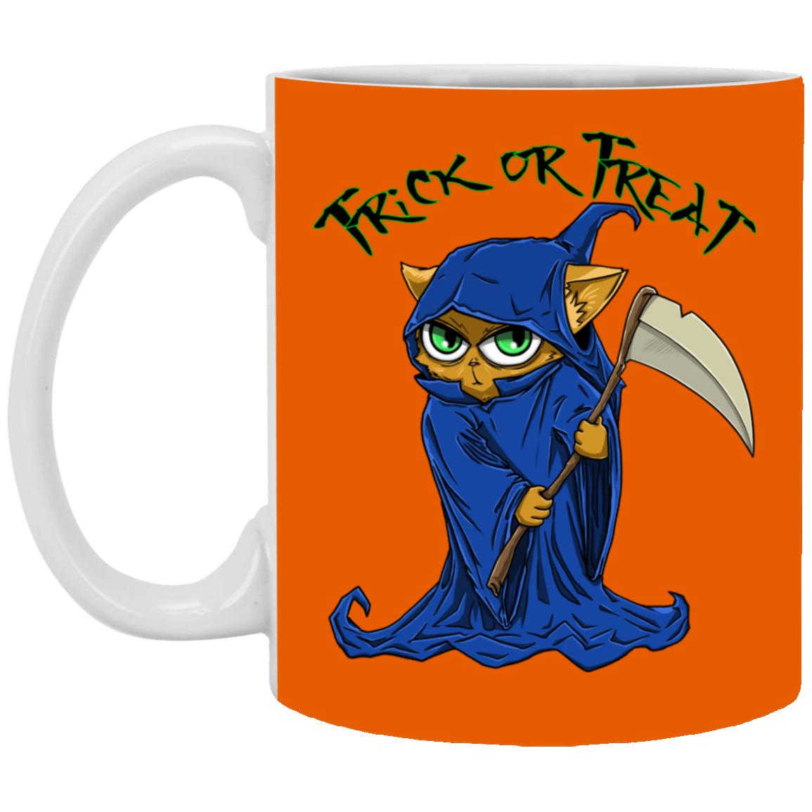 Trick or Treat Halloween Cat Mug - GoneBold.gift