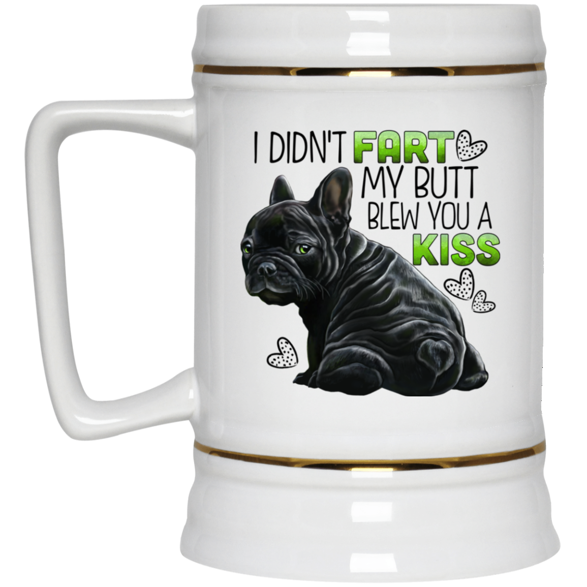 Black French Bulldog, Frenchie funny mug - GoneBold.gift