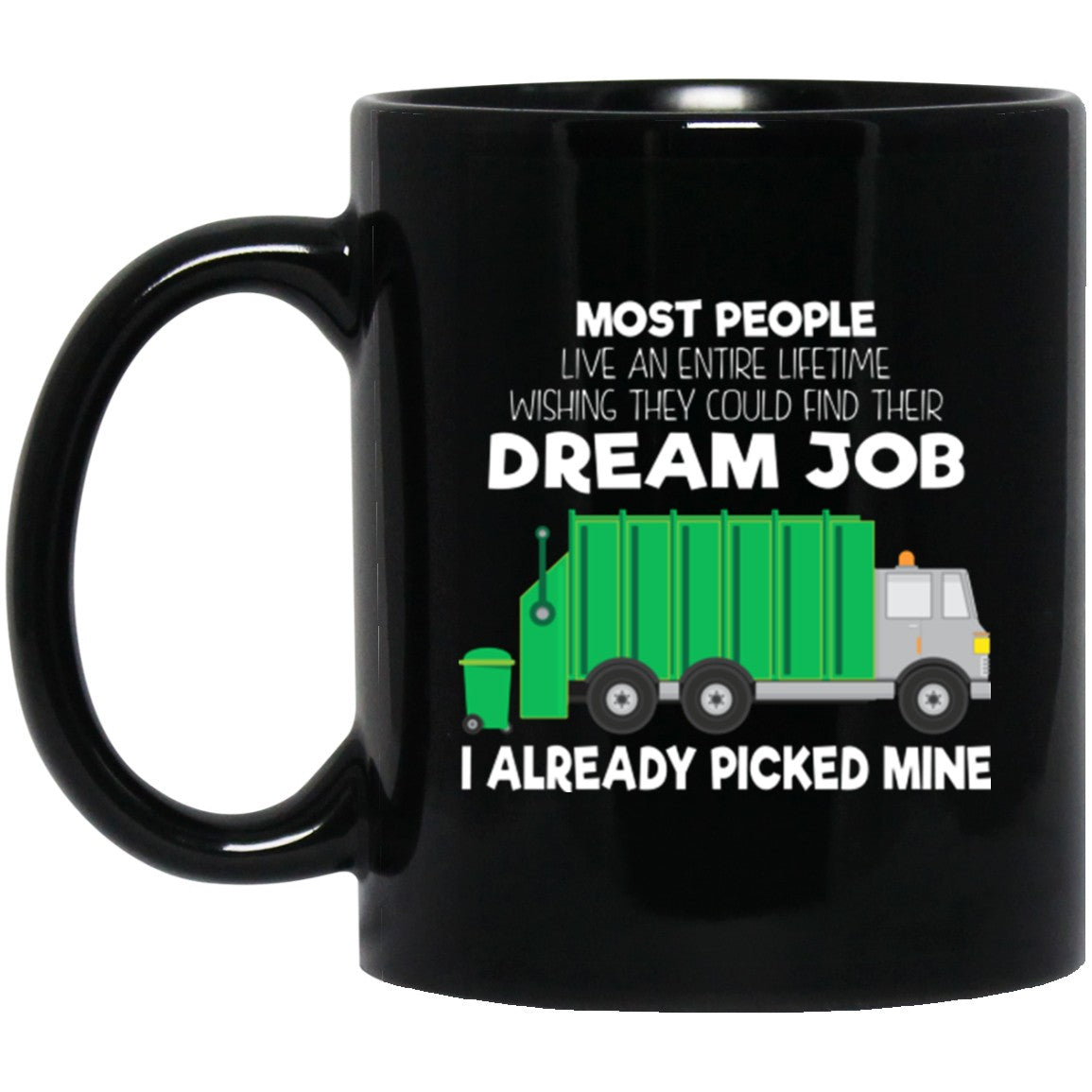 Funny Mug Garbage Truck Black Coffee Mugs - GoneBold.gift