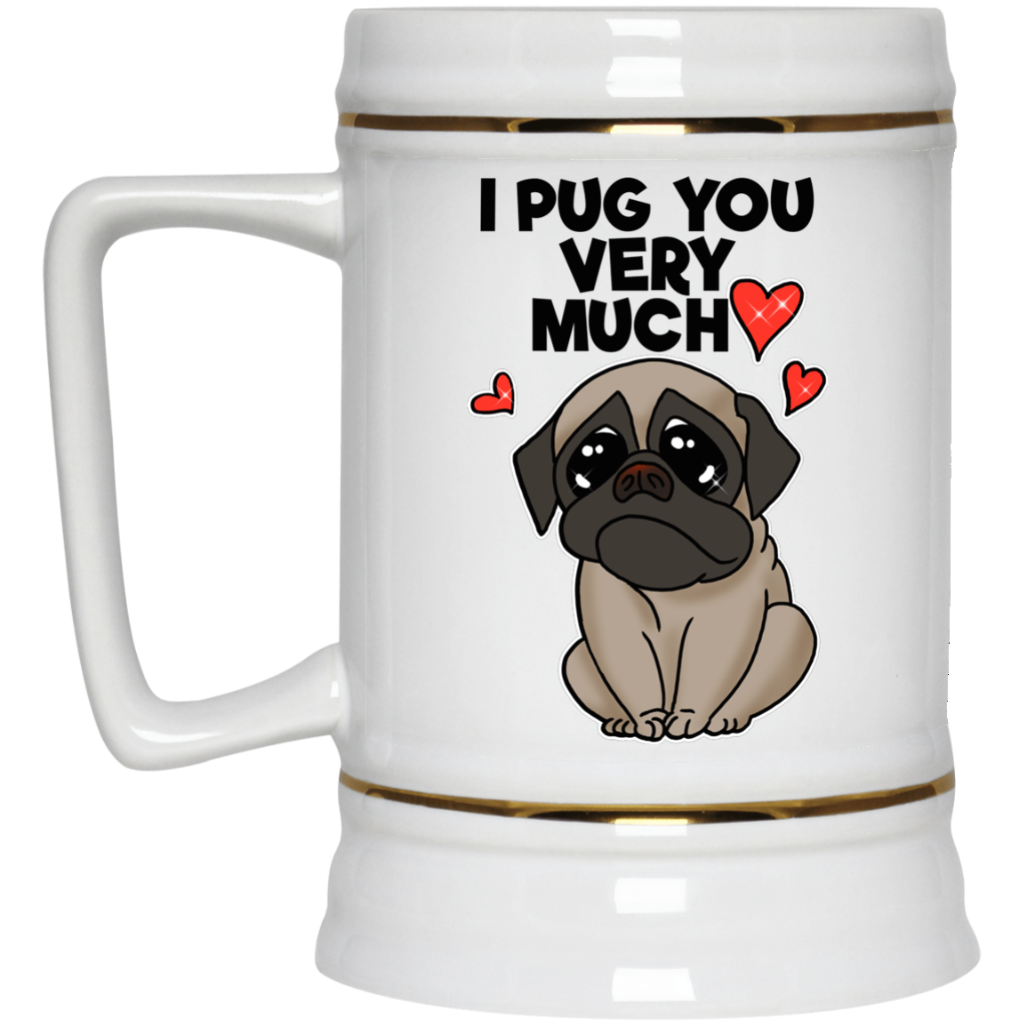 Valentine's Gift Pug Mug, Gift for Girlfriend, Boyfriend, Pug mom, dad - GoneBold.gift
