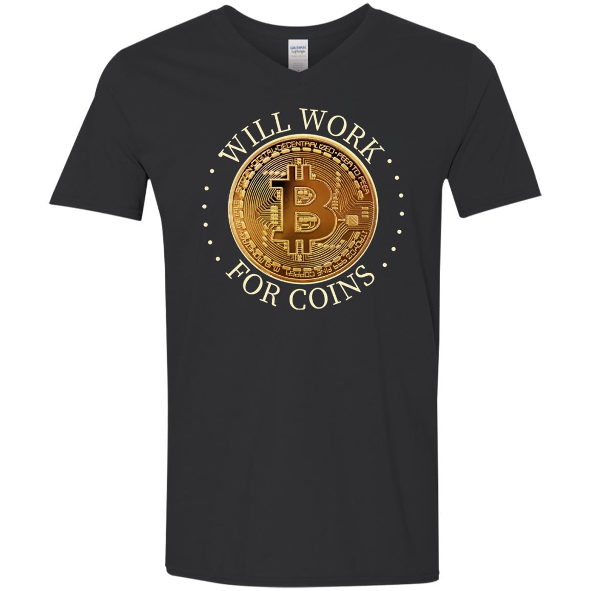 Bitcoin Shirt for Men - Will Work For Coins - GoneBold.gift