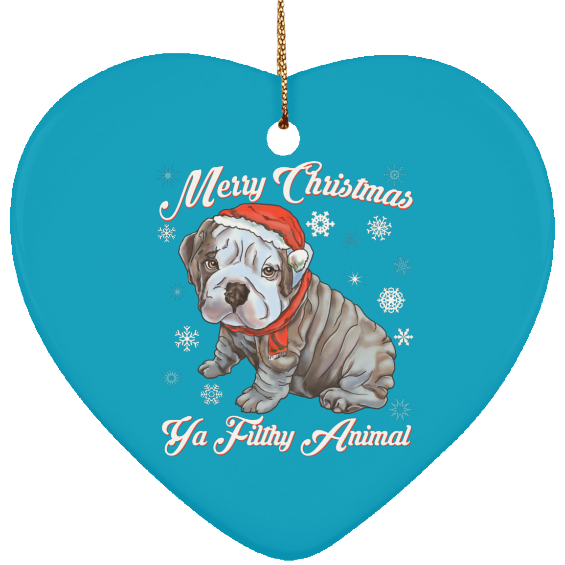 Christmas tree decorations - English Bulldog Puppy Ornament - GoneBold.gift