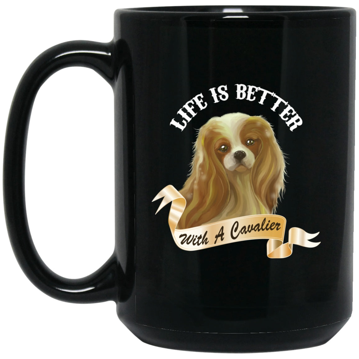 Cavalier King Charles Spaniel Black Coffee Mugs - GoneBold.gift