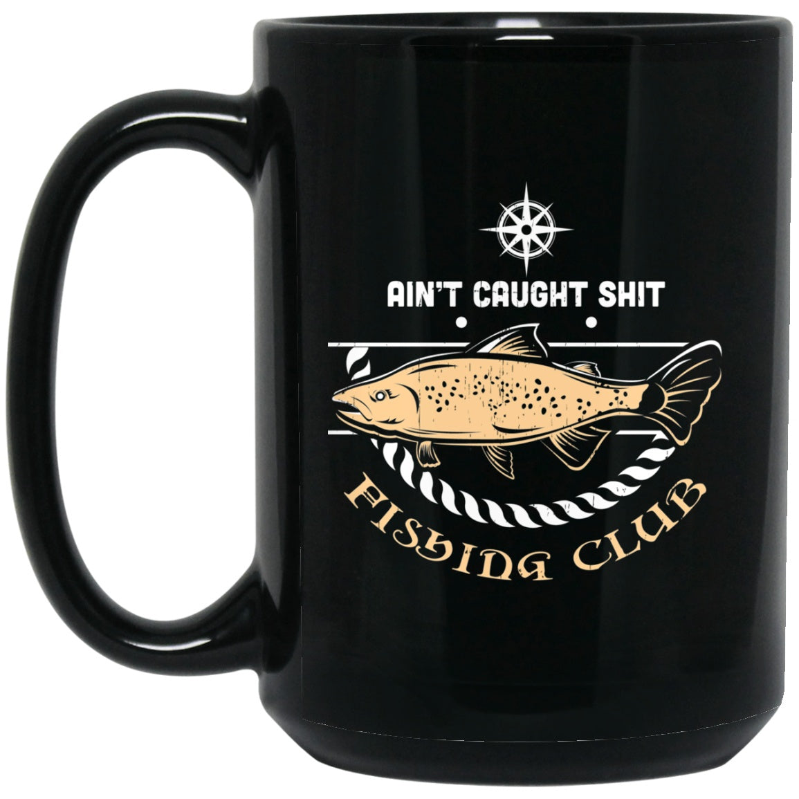 Funny Fishing Mug Fisherwoman fisherman Black Coffee Mugs - GoneBold.gift