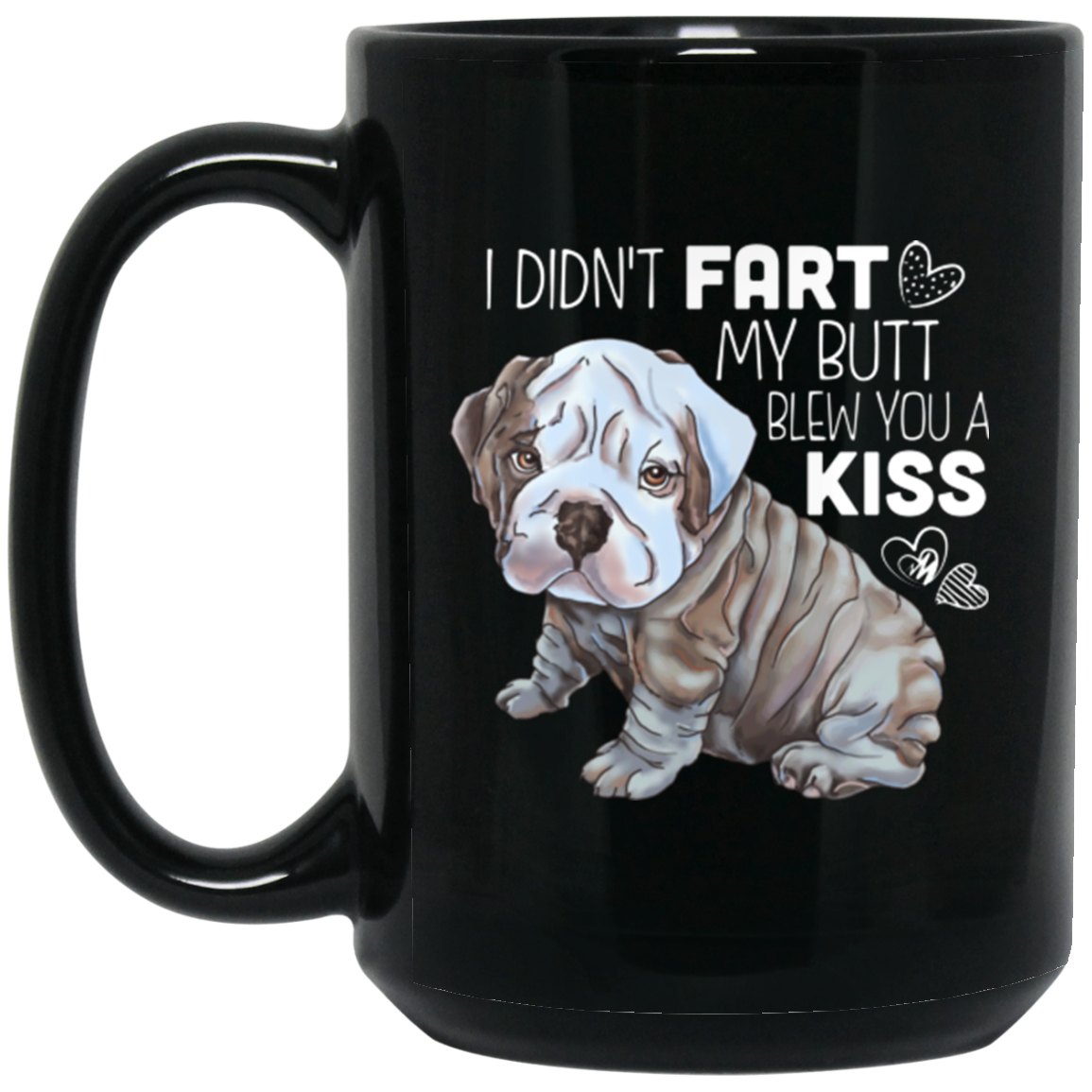 English Bulldog Gifts - Funny English Bully Fart Mug Black Coffee Mug - GoneBold.gift