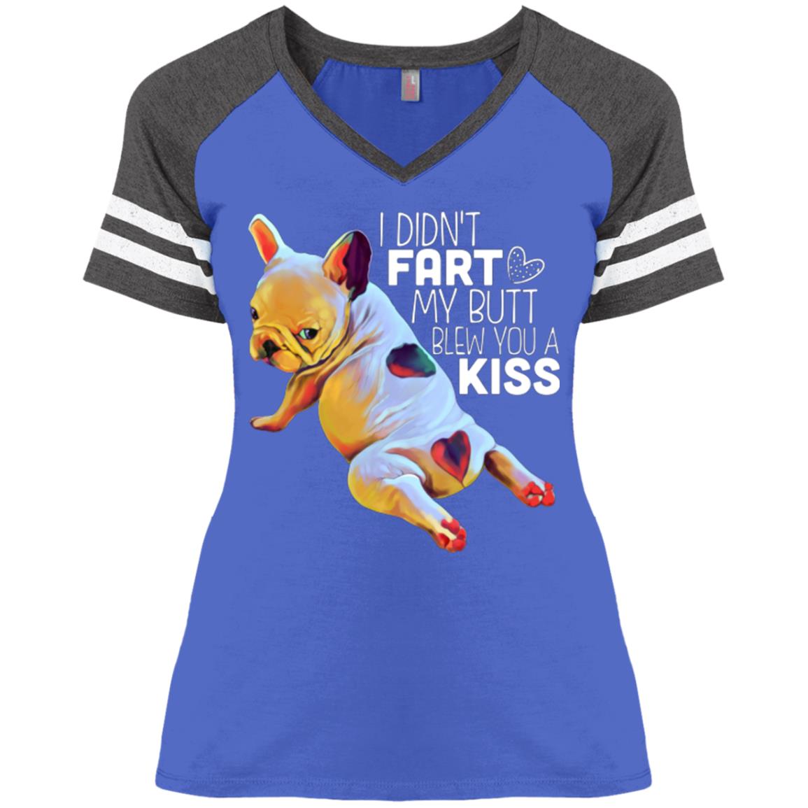 Funny Frenchie Shirt French Bulldog I Didn't Fart Game V-Neck T-Shirt - GoneBold.gift