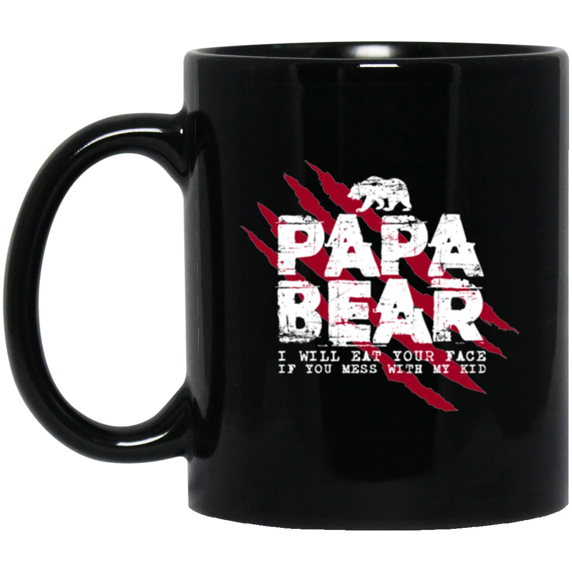 Dad Mug Papa Bear Black Coffee Mugs - GoneBold.gift