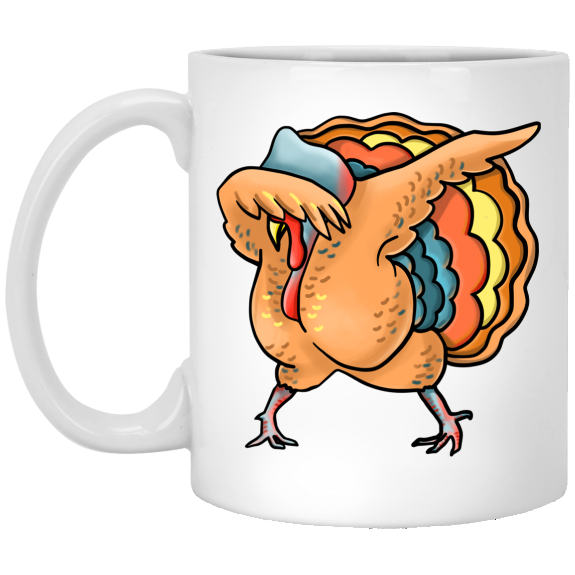 Dabbing Turkey Funny Mug, Vegan Gifts - GoneBold.gift