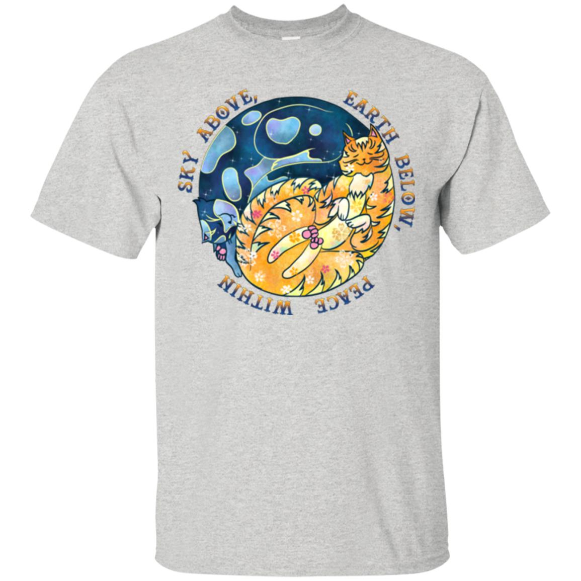 Cat Shirt Cat Yin Yang Peace Within Unisex Tees - GoneBold.gift