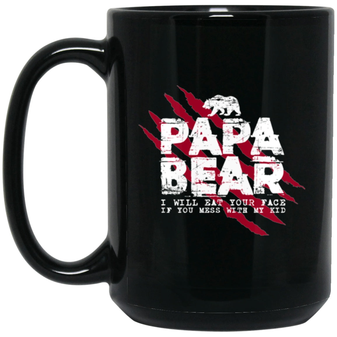 Dad Mug Papa Bear Black Coffee Mugs - GoneBold.gift
