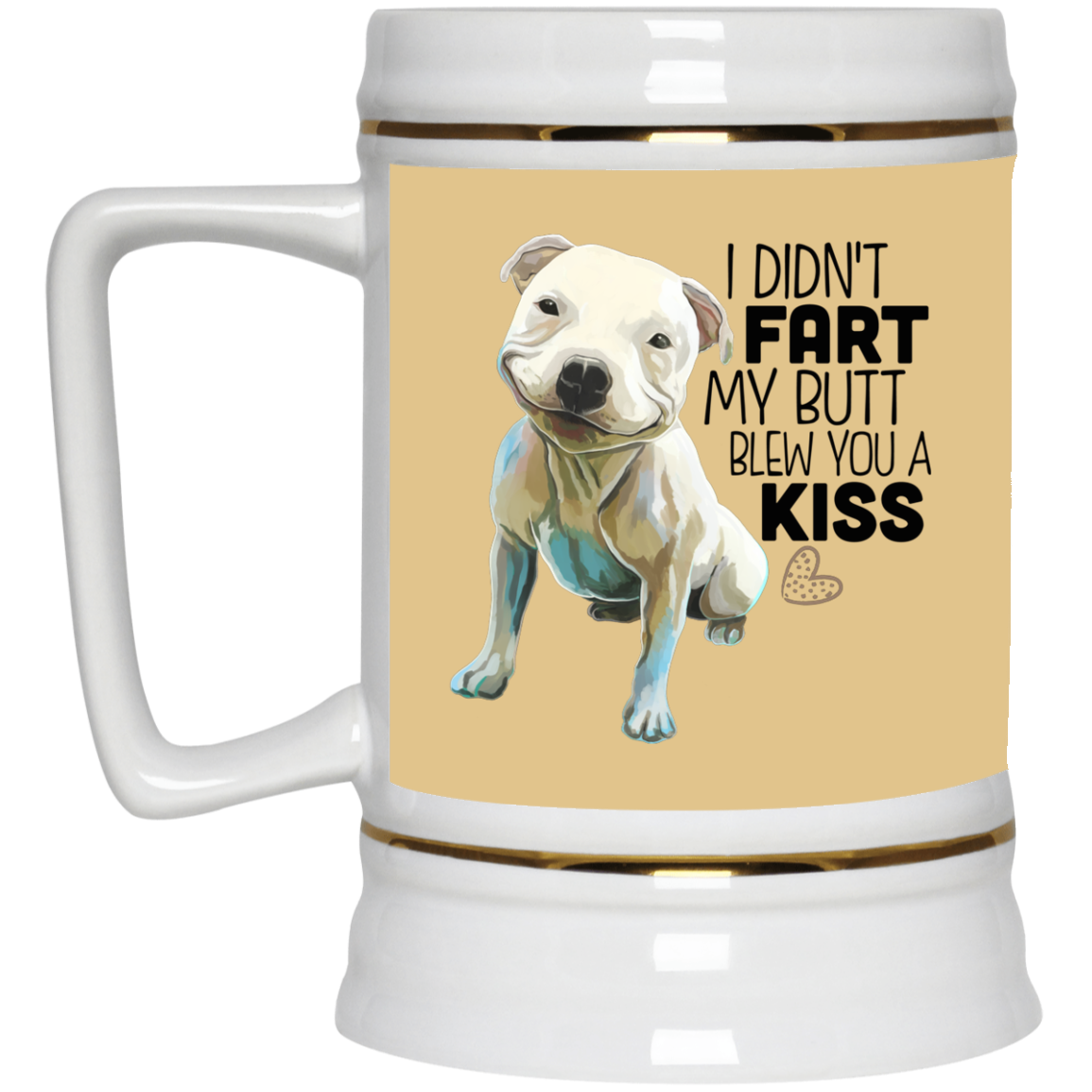 Pit Bull Pittie Beer Stein 22oz. - GoneBold.gift