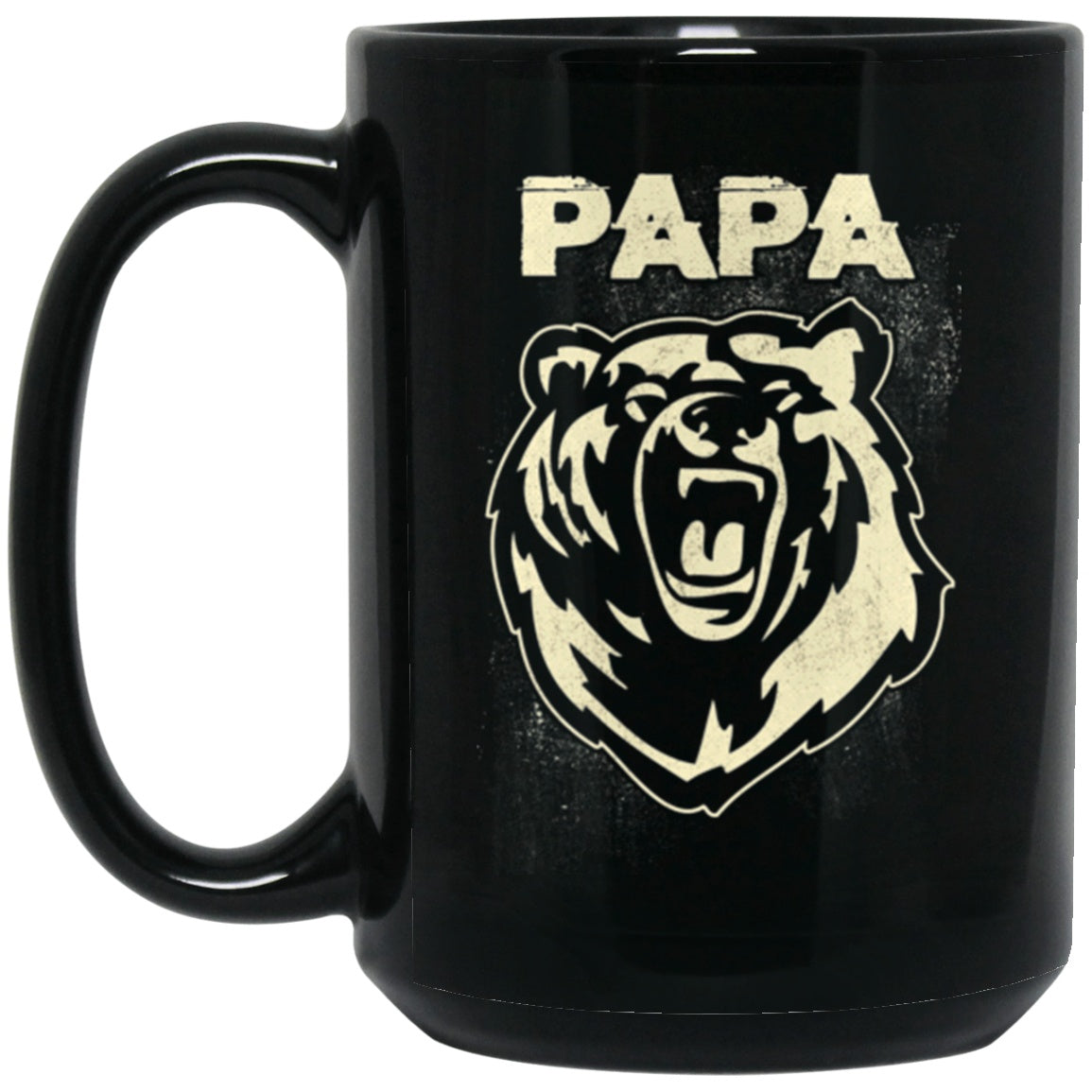 Dad mug Papa Bear Black Coffee Mugs - GoneBold.gift