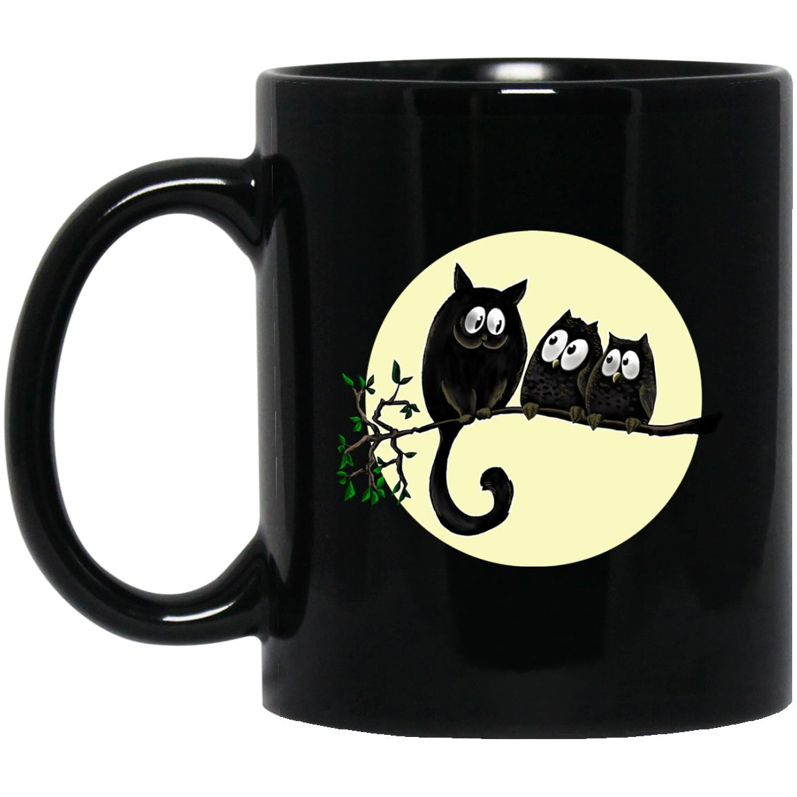 Cute Cat Owls Mug Halloween Black Coffee Mugs - GoneBold.gift