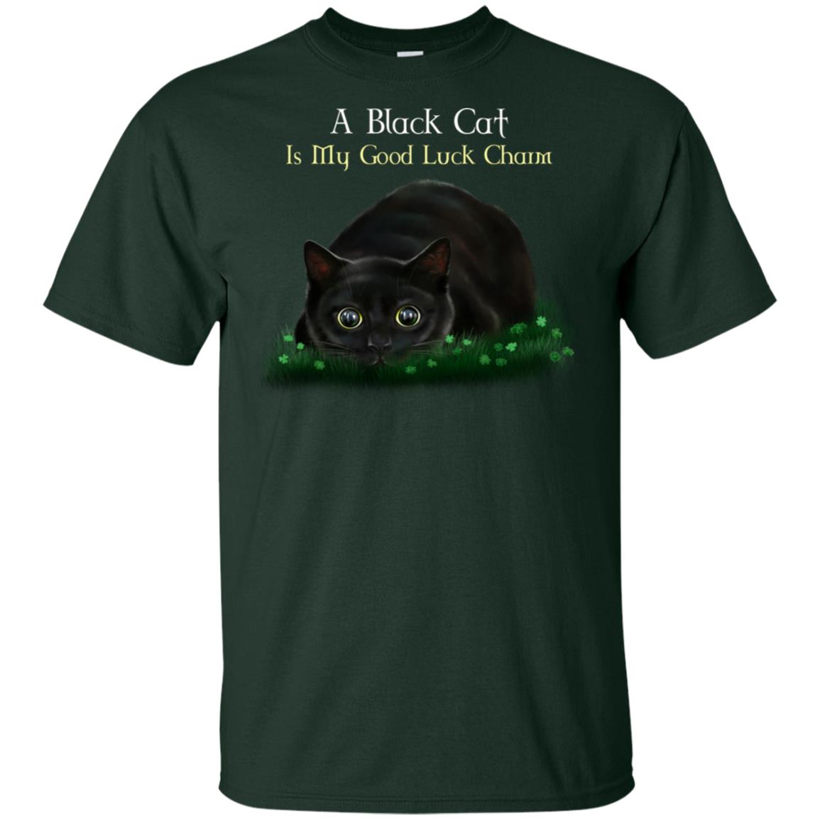 Cat T-Shirt, A Black Cat Is My Good Luck Charm, Funny shirt, Cat gifts - GoneBold.gift