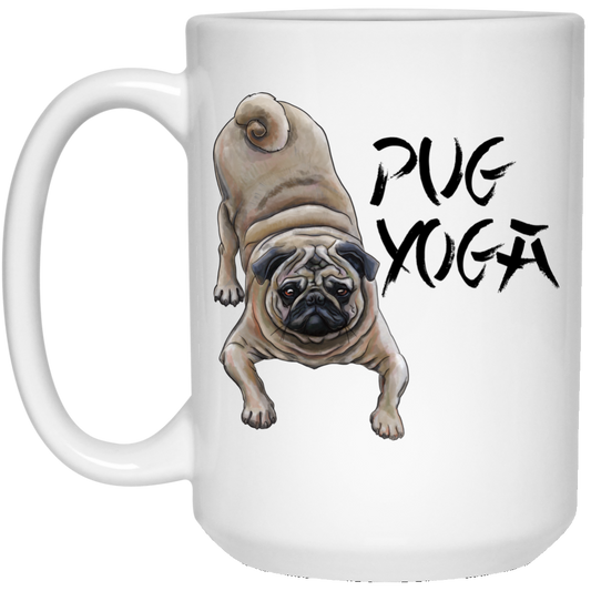 Pug Yoga Mug - Pug Gifts for Women, Men, Pug Coffee Mug - GoneBold.gift