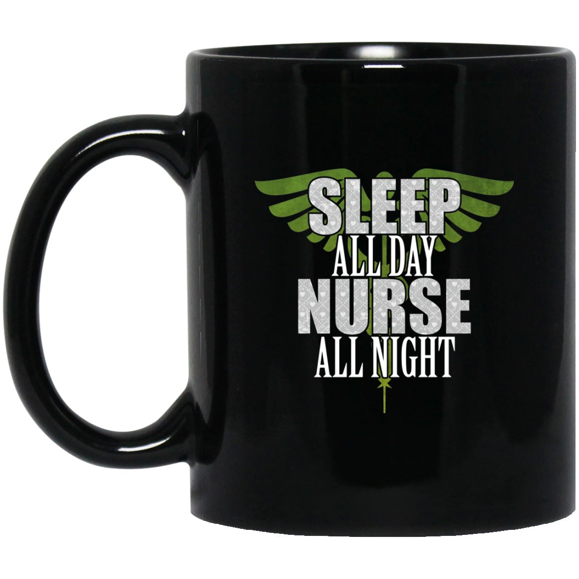 Nurse All Night Black Coffee Mugs - GoneBold.gift