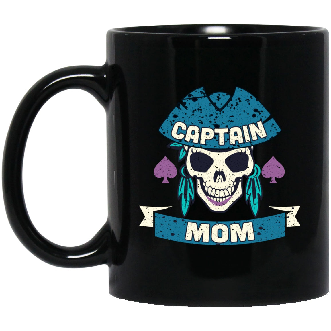 Captain Mom Mug Funny Gift Black Coffee Mugs - GoneBold.gift