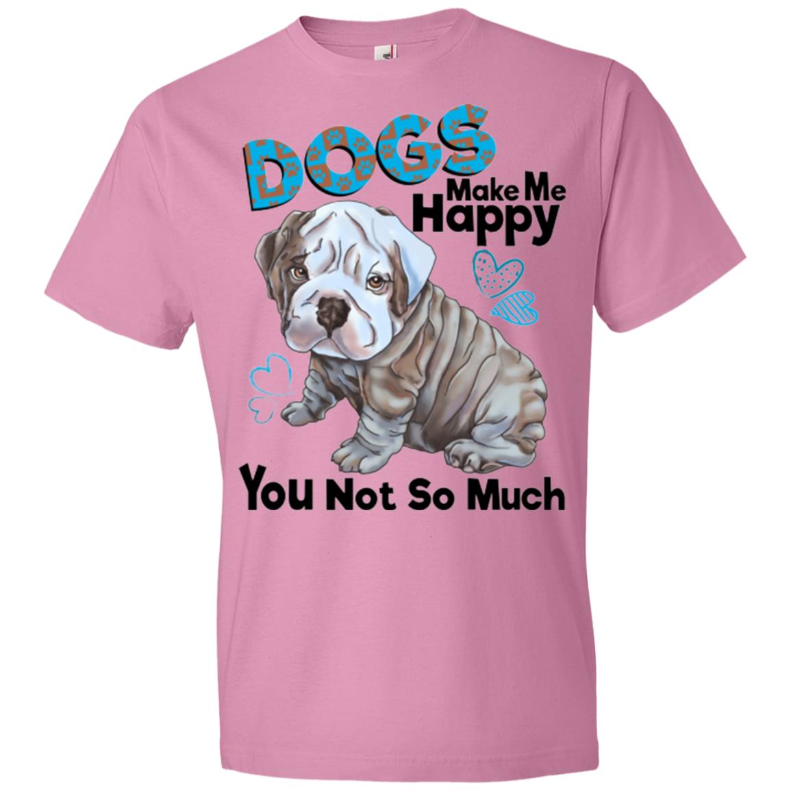 English bulldog premium T-shirt for Men, Women, Dogs Make Me Happy - GoneBold.gift